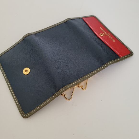 Roberta Di Camerino Italian Vintage Leather Key Case Wallet Smalll Blue Red - Picture 5 of 11